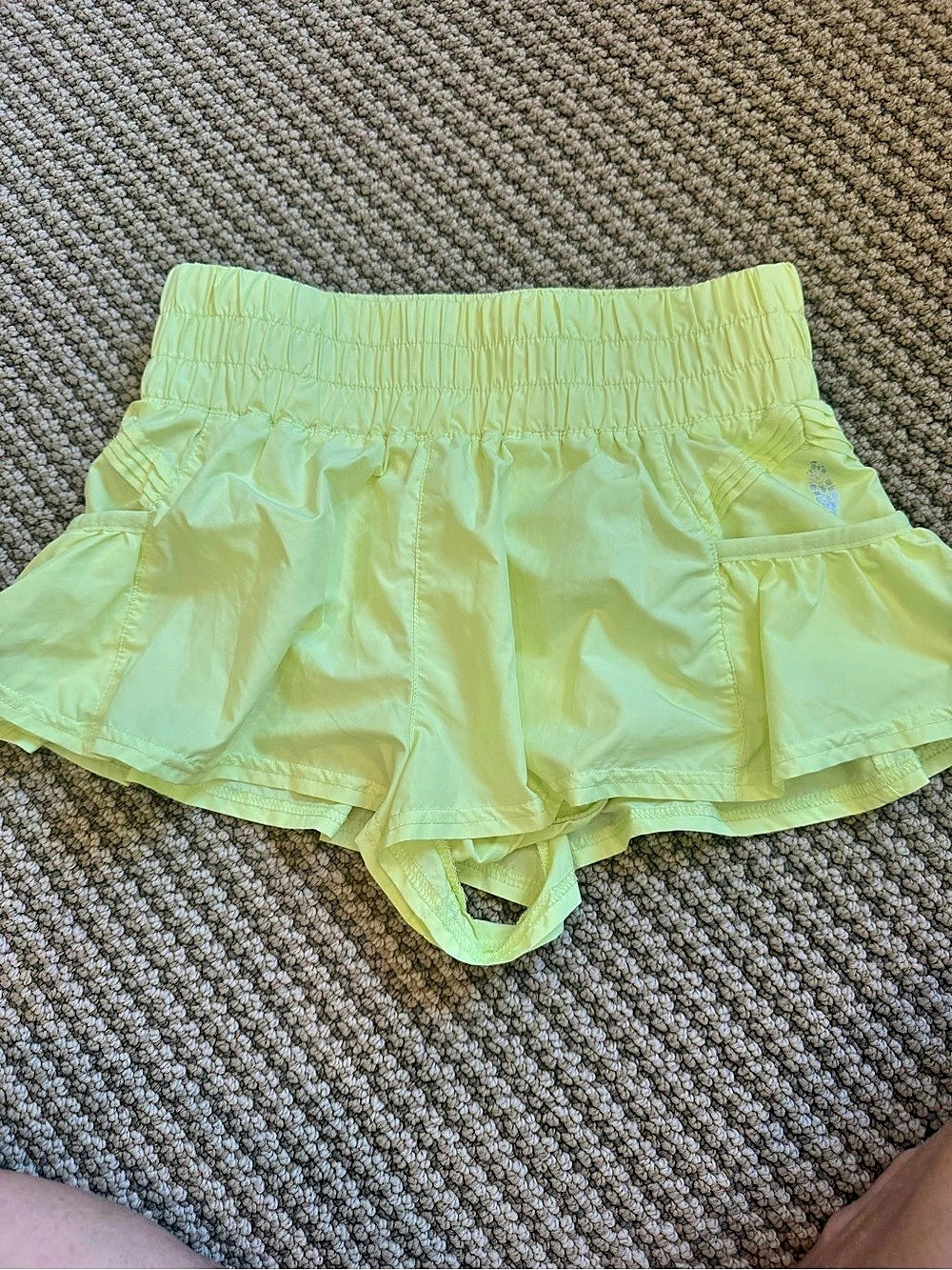 Free People Movement get your flirt on Shorts in Bright Yellow Size XS like new